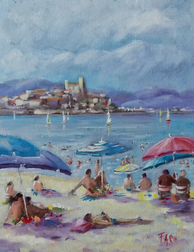Roger FAGES - plage à ANTIBES (06)