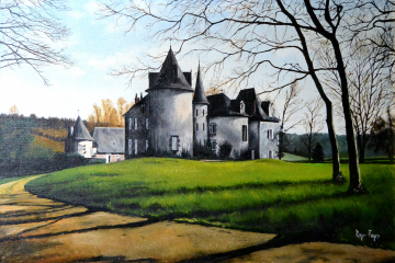 Roger FAGES - chateau de Gourdon à CHAMBOULIVE (19)