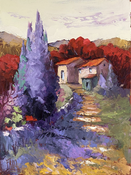 Roger FAGES - Le mas a l arbre mauve