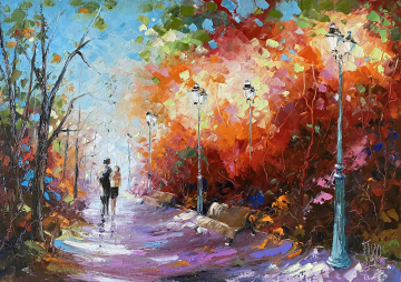 Roger FAGES - Promenade au parc