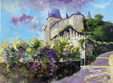 Roger FAGES - Glycine dans la vieille ville