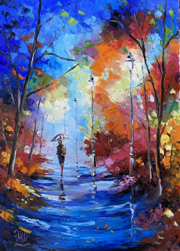 Roger FAGES - Promenade en bleu