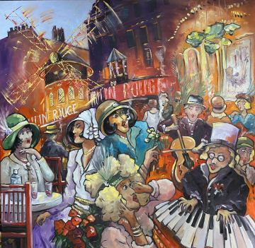 Roger FAGES - Les années folles (1mx1m )