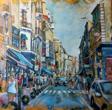 Roger FAGES - la rue d'Antibes à CANNES (06)