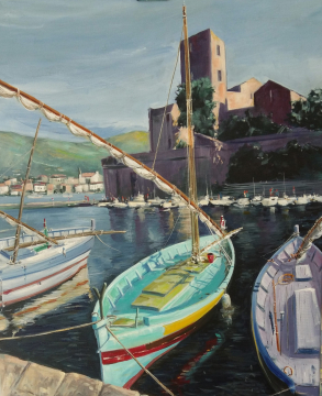 Roger FAGES - barques à COLLIOURE ( 66 )