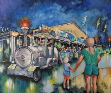 Roger FAGES - le petit train de Port la Nouvelle